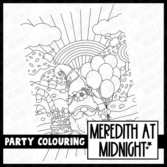 Party Time - Colouring Page