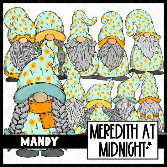 "Mandy" Daffodil Gonk / Gnome Clipart / Digital Stickers *INSTANT DOWNLOAD* PNG files