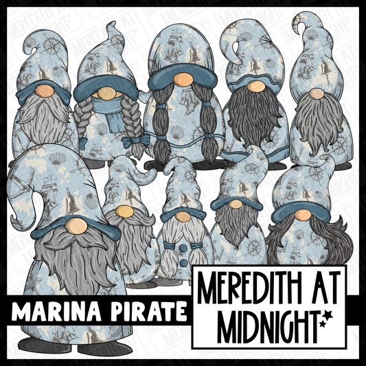 "Marina Pirate" Gonk / Gnome Clipart / Digital Stickers *INSTANT DOWNLOAD* PNG files