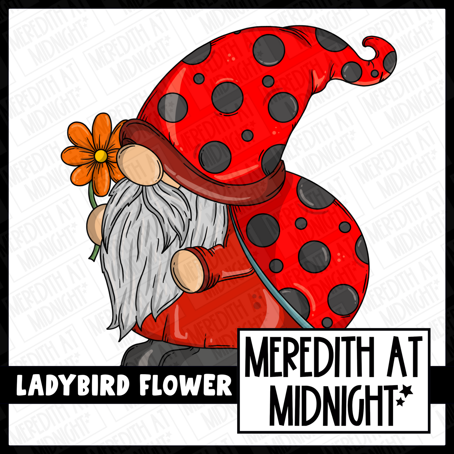 Ruby - Ladybird - Flower - Individual Gonk Clipart