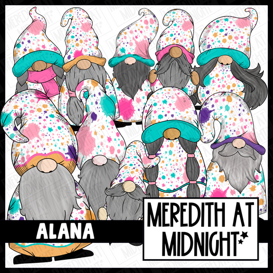 "Alana" Paint Splodge Gonk / Gnome Clipart / Digital Stickers *INSTANT DOWNLOAD* PNG files