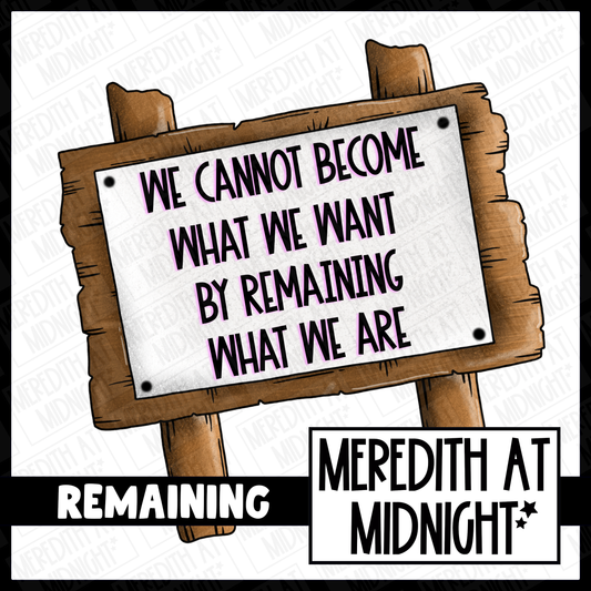 Remaining - Motivation / Mental Health -  Quote Clipart