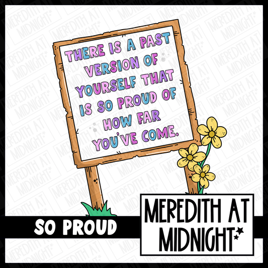 So Proud - Motivation / Mental Health -  Quote Clipart