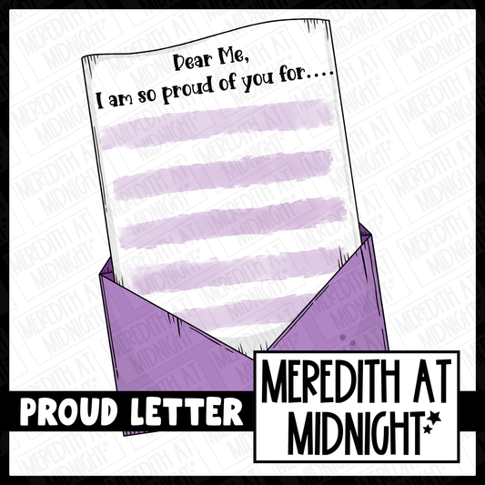 Proud of yourself letter